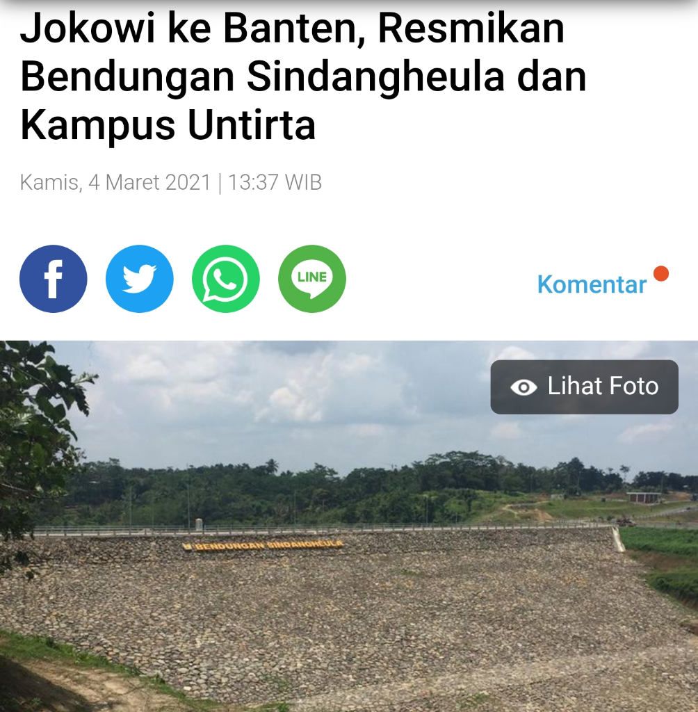 Capai Swasembada Pangan, Jokowi: Sudah 65 Bendungan Telah Dibangun Sejak 6 Tahun Lalu