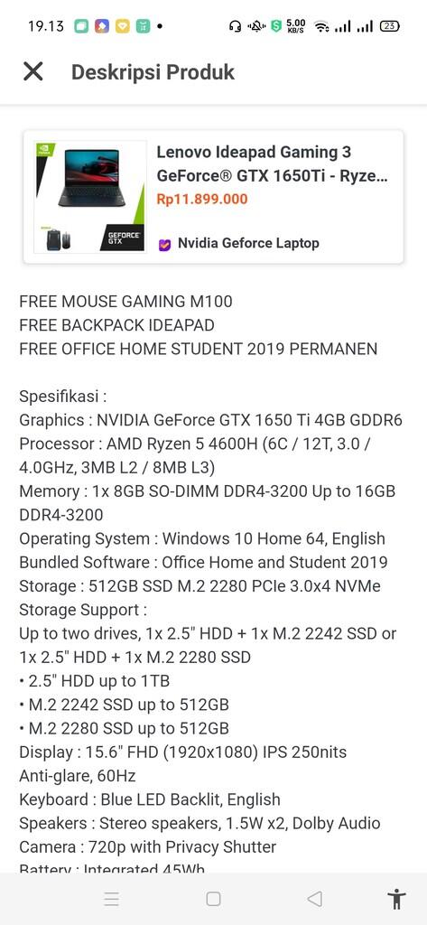 Tanya laptop 11 jutaan pilih Lenovo Ideapad Slim 5i atau Lenovo Ideapad Gaming 3 ?