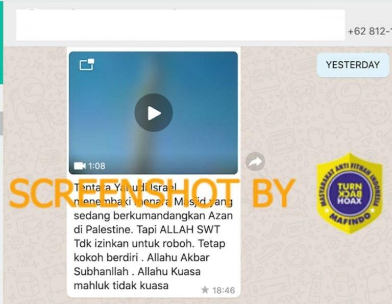 Tentara Israel Tembaki Menara Masjid di Palestina