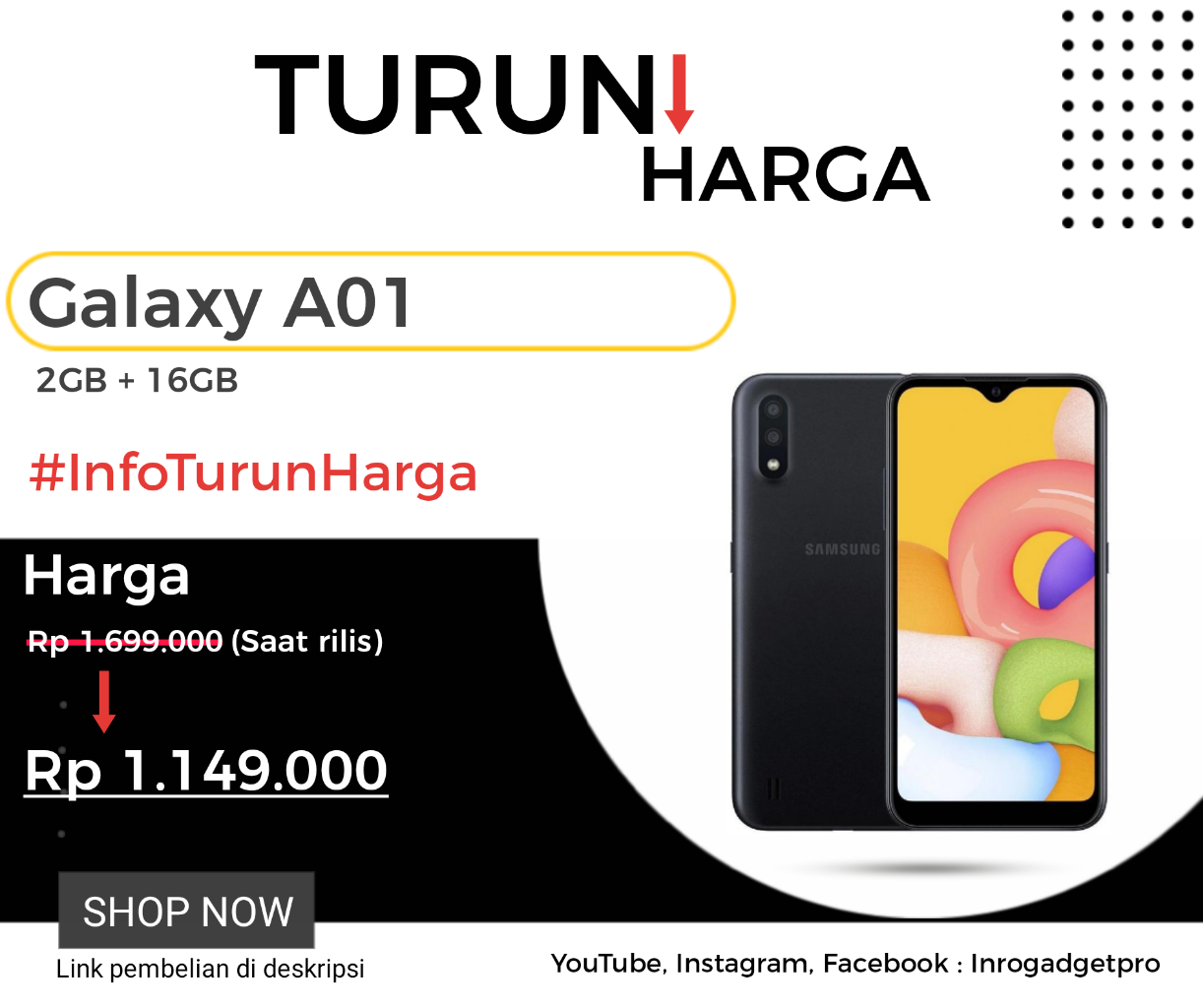 Samsung Galaxy A01 Turun Harga