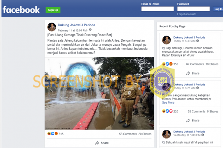 Banjir di Jateng akibat Ulah Anies