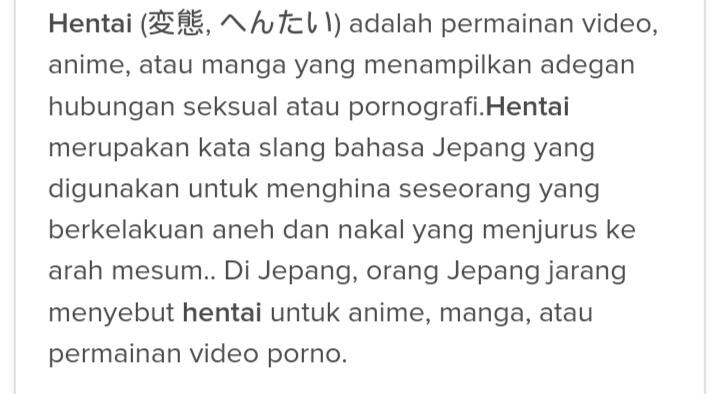 Penikmat Hentai Adalah Orang Yang Sakit Jiwanya Atau Bukan? 