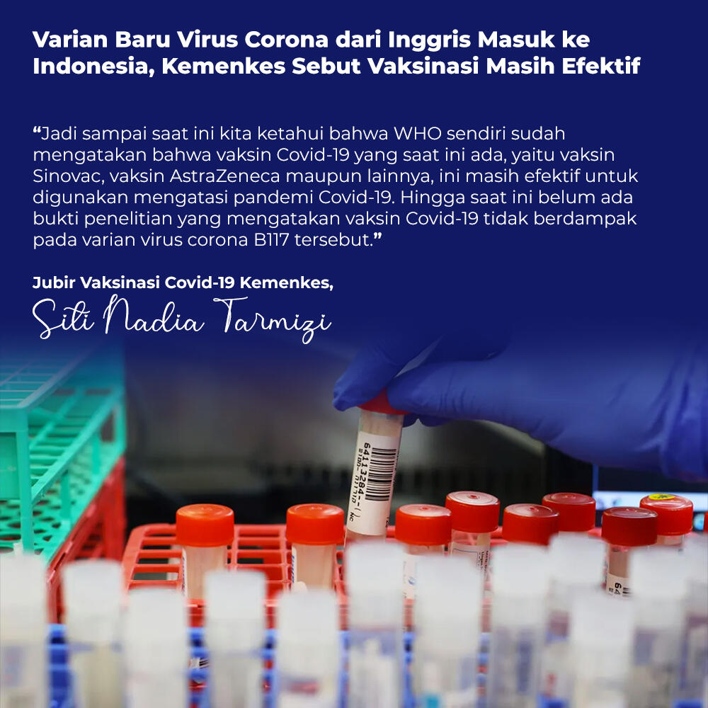 Kemenkes: Vaksinasi Masih Efektif, Walau Varian Baru Virus Corona Masuk ...