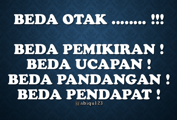 Haruskah perbedaan menjadikan pertengkaran ?