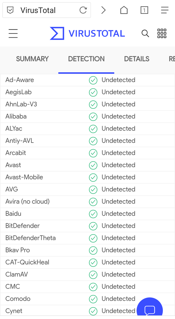 Hindari virus android dengan virus total