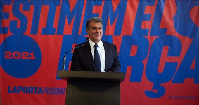 Laporta terpilih sebagai presiden baru Barcelona.