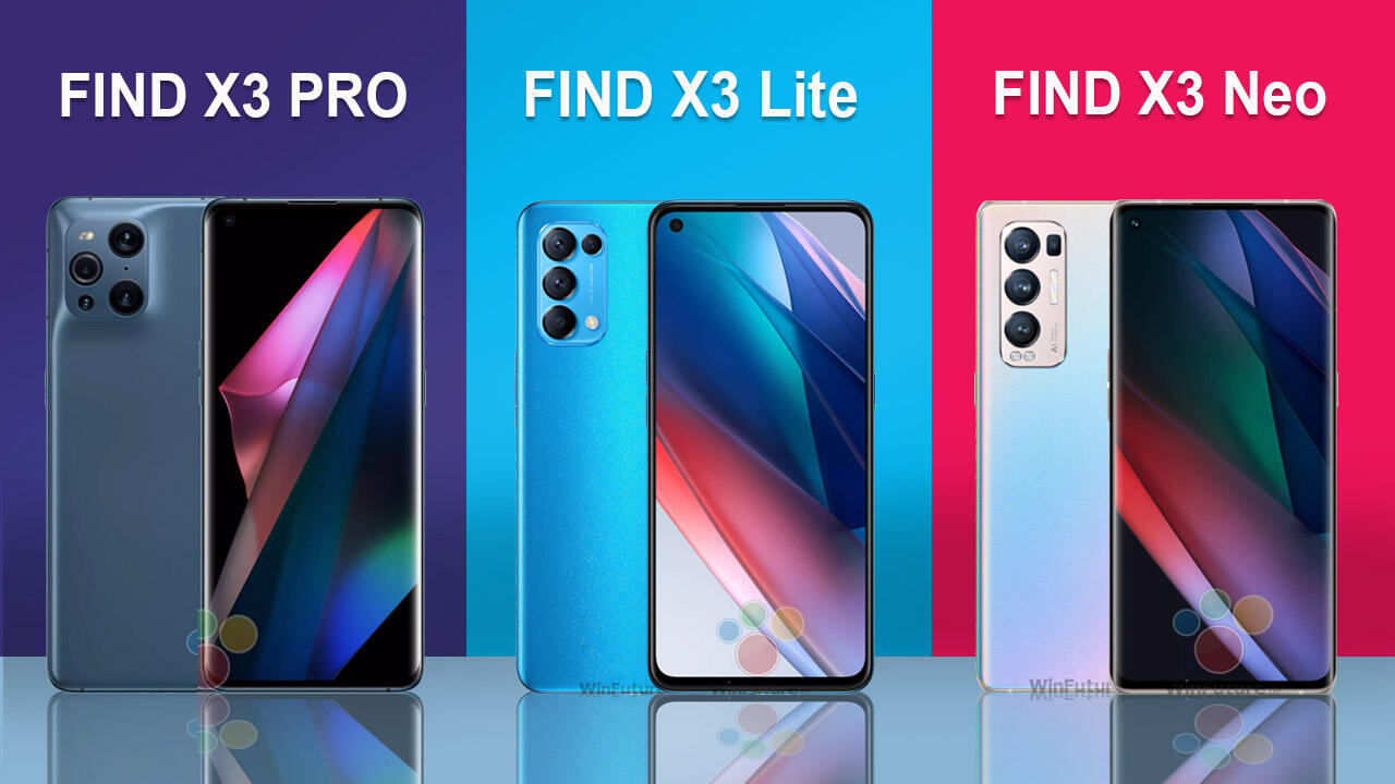 Oppo Find X3 Pro, Oppo Find X3 Neo, Oppo Find X3 Lite Harga Dan Spesifikasi