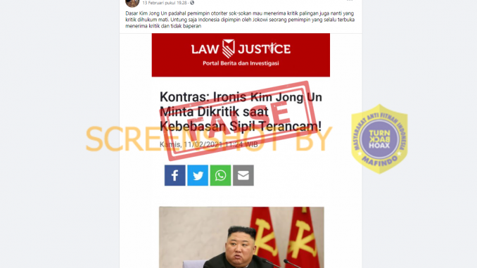 Kim Jong Un Minta Dikritik