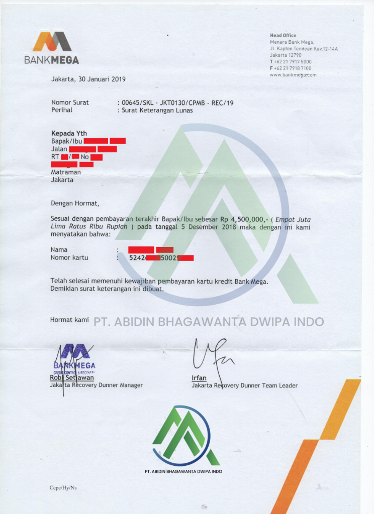 Jasa Penutupan Kartu Kredit