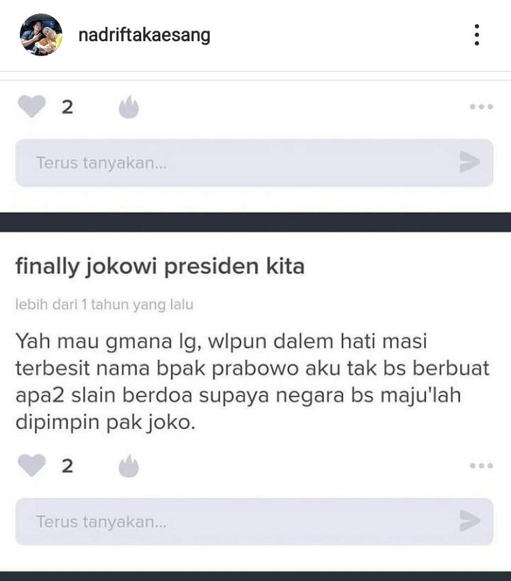 Dukung Prabowo di Pilpres, Nadya Arifta Pernah Ngatain Jokowi: Jangan Letoy ya Pak