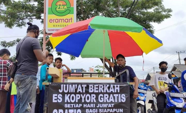 KIsah Inspiratif Penjual Es Kopyor di Balikpapan, Hijrah dari Bali Gegara Pandemi