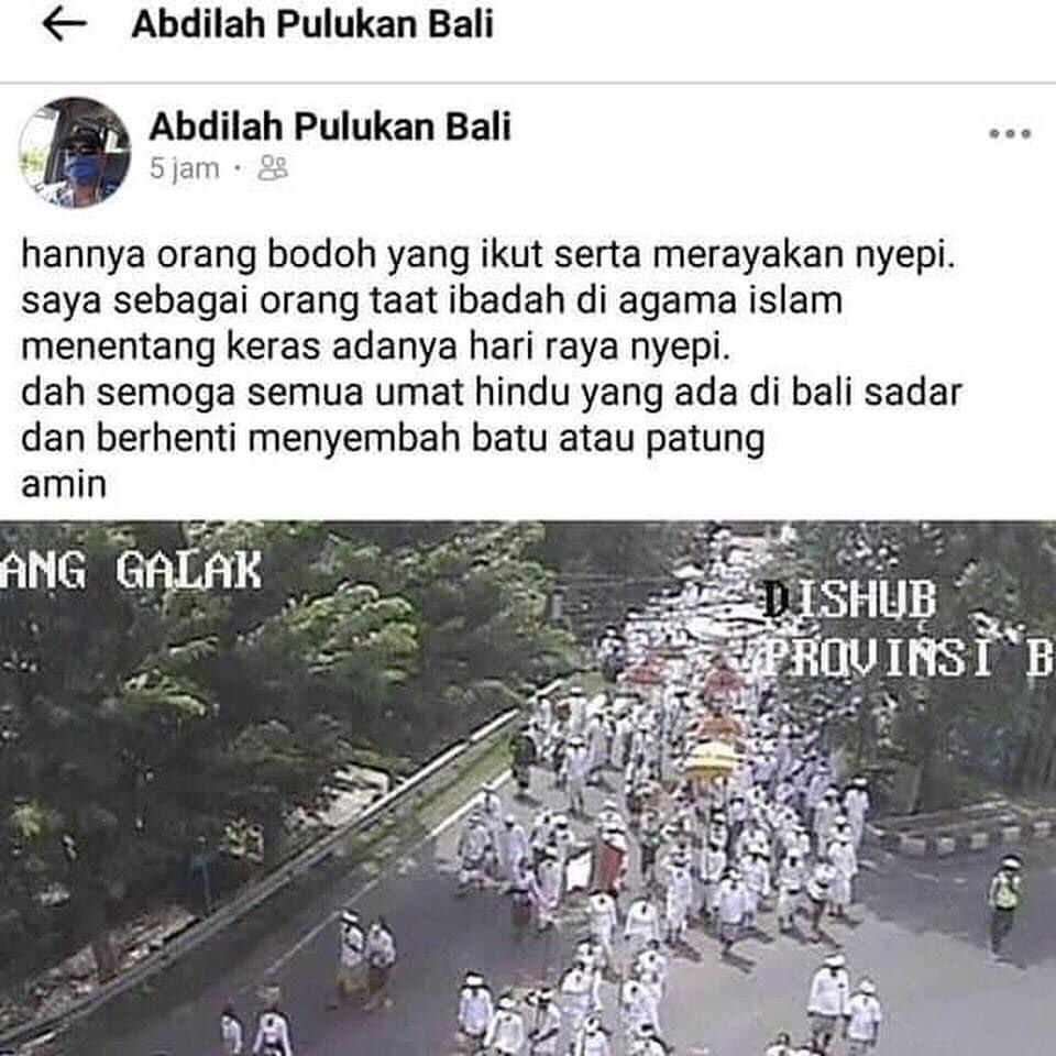 Diduga Lecehkan Perayaan Nyepi, Admin Akun FB Abdilah Pulukan Bali Ditangkap