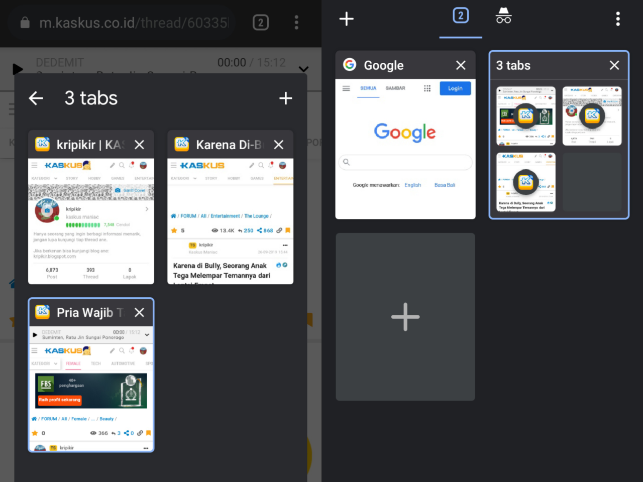 Cara Mematikan Fitur New Tab in Group di Browser Chrome Android Terbaru