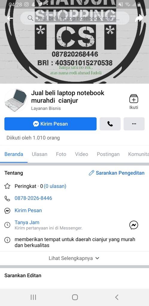 PENIPUAN SERVICE LAPTOP OLEH SULAIMAN AL-MAGHRIBI ALIAS IMAN DI JAKARTA-BANDUNG