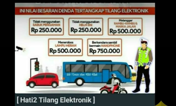 Denda E-Tilang Capai Rp 5 Juta