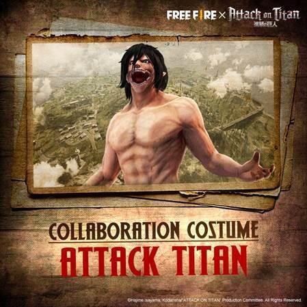 Kolaborasi Attack On Titan Bersama Free Fire! Apa Jadinya Nih?
