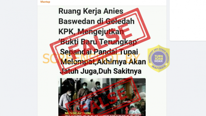 Ruang Kerja Anies Digeledah KPK