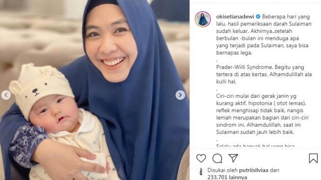 Seperti Apa Penyakit Prader-Willi Syndrome yang Diderita Anak Bungsu Oki Setiana Dewi