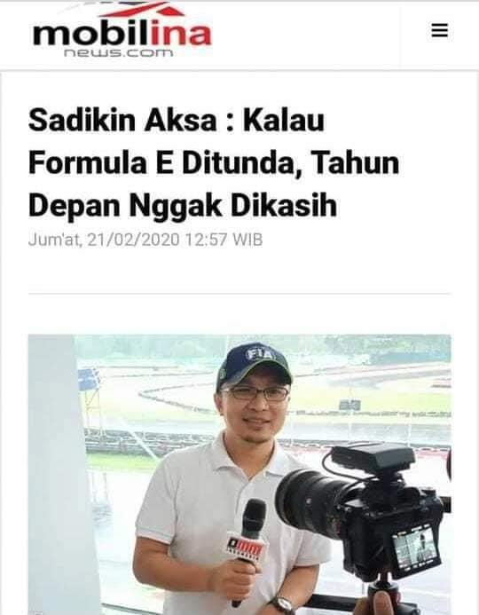 Sukses Embat Rp1 Triliun Uang Negara Pajak Rakyat, Banyak Staff JK di Formula E Anies