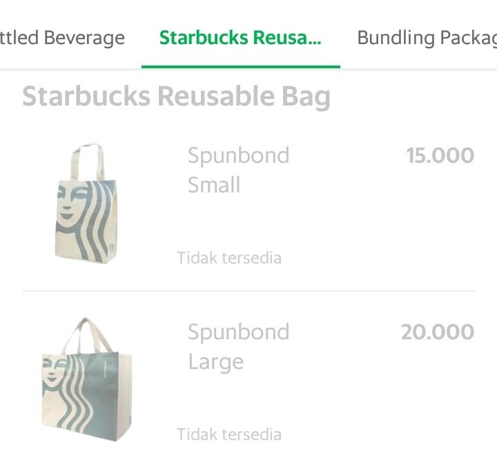 Reusable Bag Starbucks Murmer, Cuman IDR 7,5k Doank