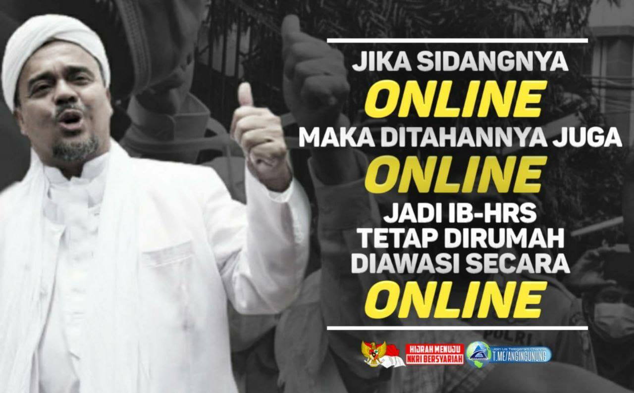 Rizieq Berontak Dibawa ke Sidang Virtual: Saya Dipaksa, Didorong, Dihinakan!