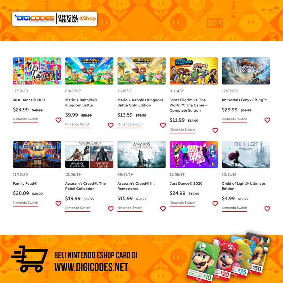 SERBU NINTENDO ESHOP SPRING SALE UP TO 83% OFF - Maret 2021