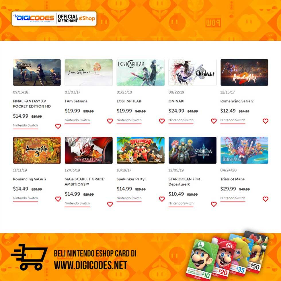 SERBU NINTENDO ESHOP SPRING SALE UP TO 83% OFF - Maret 2021