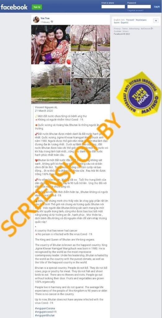 Tak Ada Kasus COVID-19 di Bhutan karena Penduduknya Vegetarian