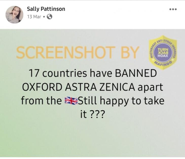 Vaksin AstraZeneca Rupanya Ditolak di 17 Negara