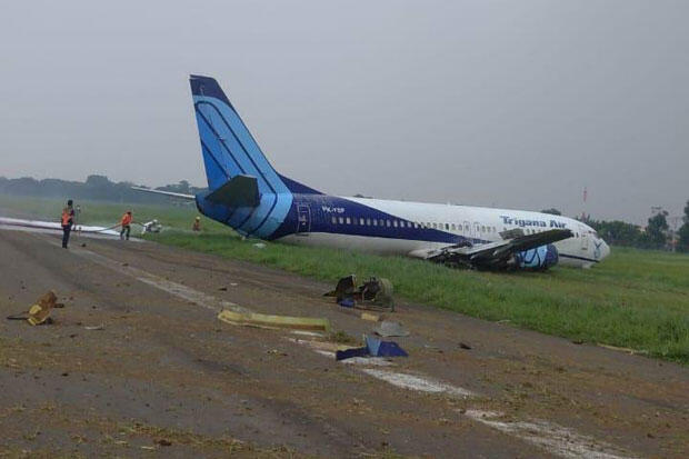 Hasil Investigasi KNKT Sementara, Ini Penyebab Trigana Air Tergelincir di Halim