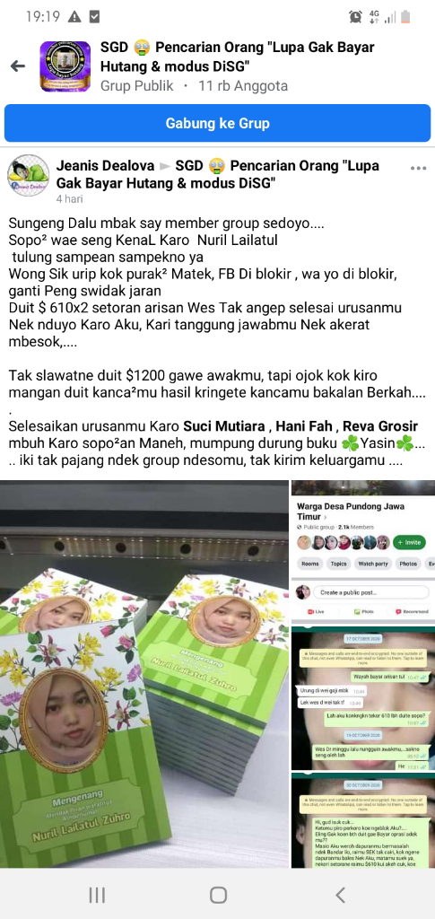 Serem! Hilang Saat Ditagih Hutang, Foto Wanita Ini Dijadikan Sampul Buku Yasin. 