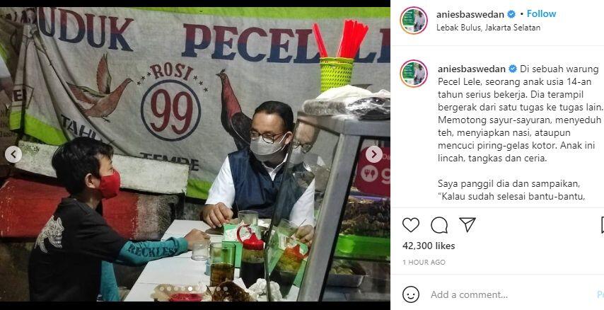 Anies Baswedan Beberkan Kisah Menyentuh saat Makan Pecel Lele

