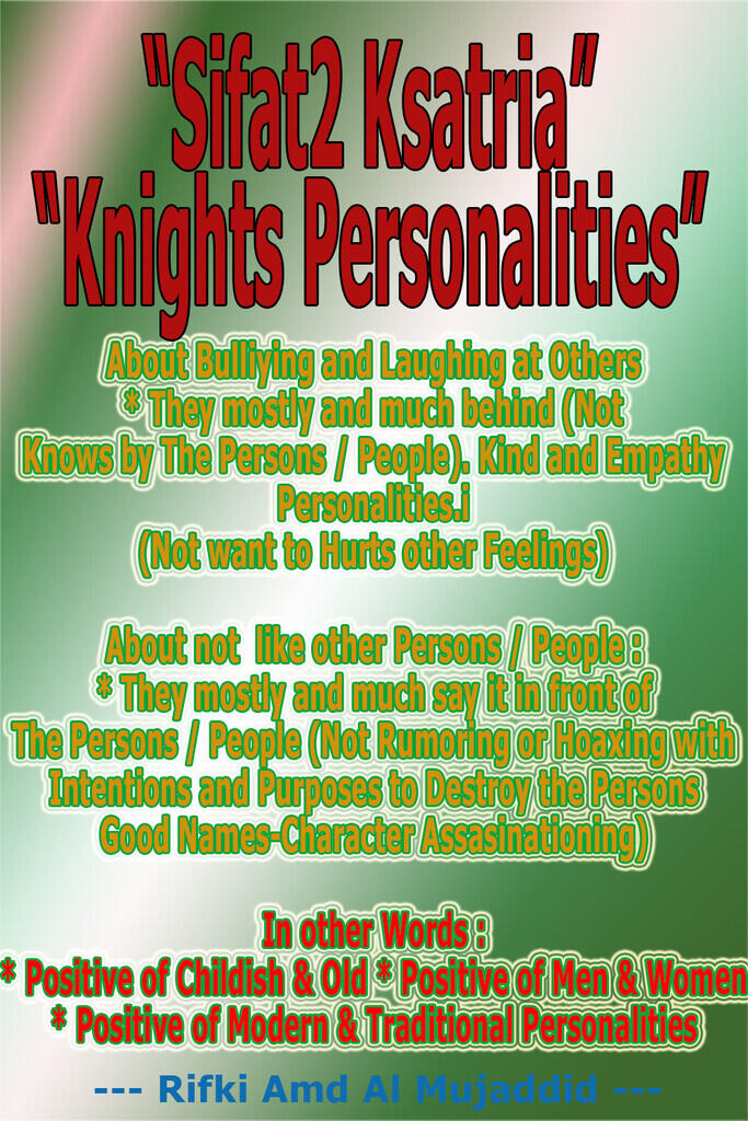 (Knights Personalities)Pictures of Knights Personalities.... Check It Out...!