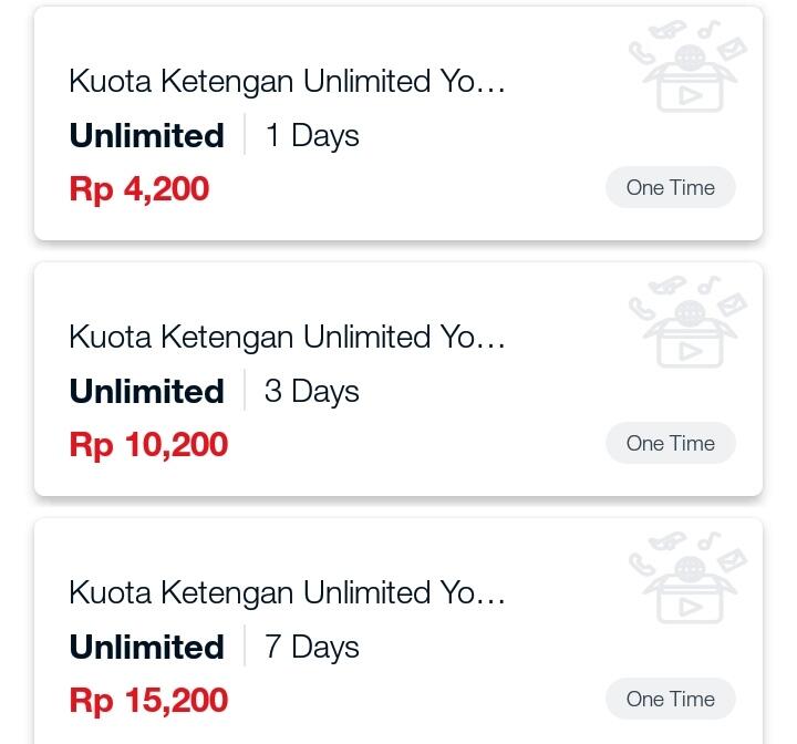 Review Paket Ketengan Youtube Unlimited Telkomsel Terbaru (7 Hari)