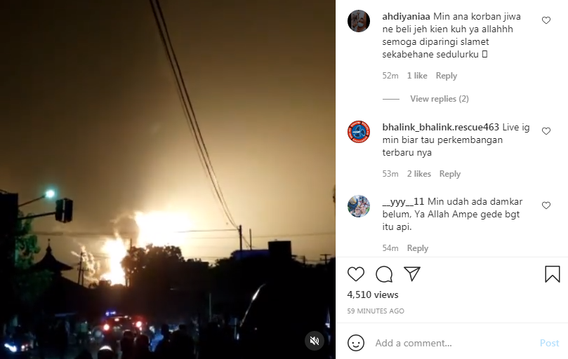 Viral Video Kebakaran/Ledakan Kilang Minyak Balongan Indramayu