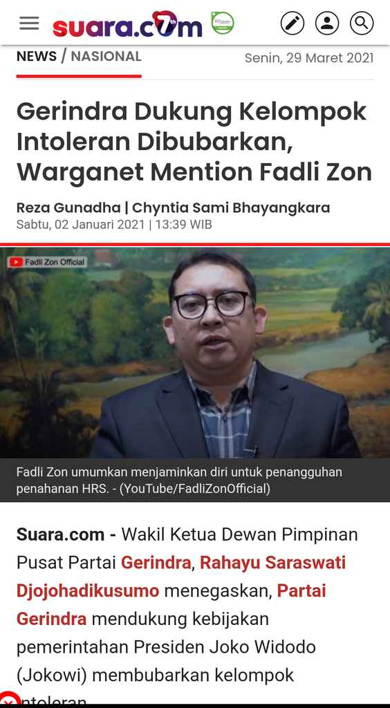 Kutuk Aksi Bom Bunuh Diri di Makassar, Fadli Zon Heran Masih Saja Ada Teroris