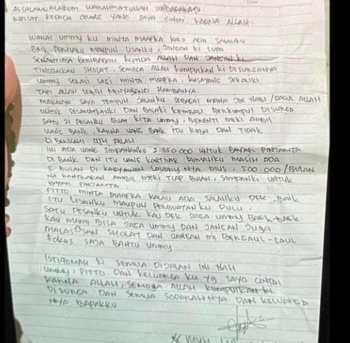  Ini Surat Wasiat Bomber di Gereja Katedral Makassar 