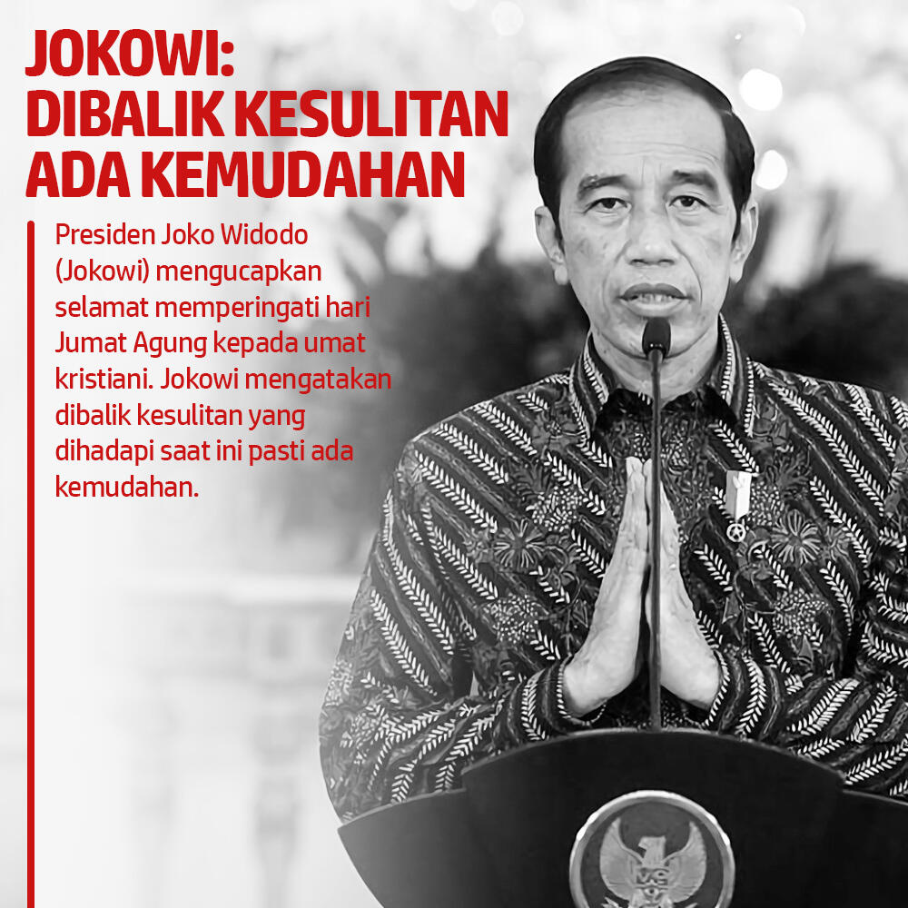 Pesan Jokowi di Hari Paskah: Di Balik Kesulitan Pasti Ada Kemudahan
