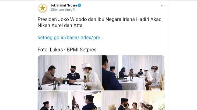 Kenapa Pernikahan Atta-Aurel Dihadiri Presiden, Menhan, Ketua MPR? Inikah Alasannya!