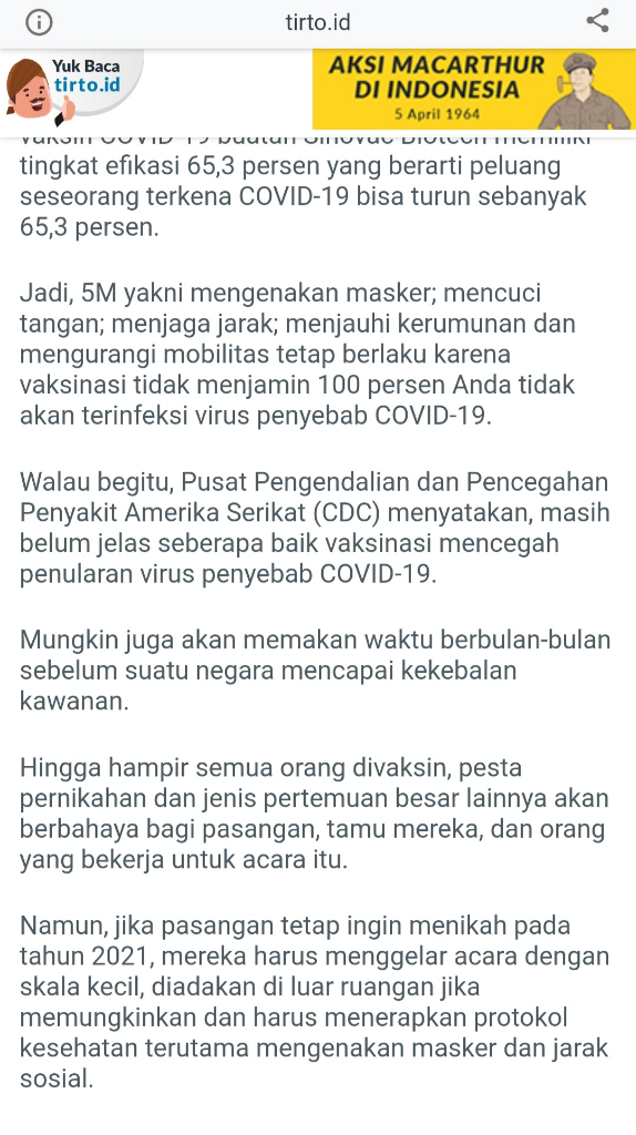 Resepsi Acara Pernikahan Rakyat Kecil Dipersulit Fix Itu Hoax, Yuk Cek Faktanya ! 