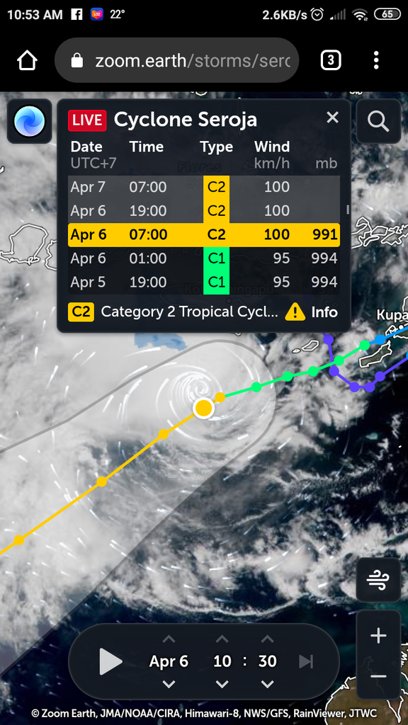 Siklon Tropis Seroja: Peringatan BMKG, Lokasi, hingga Pergerakannya (update)