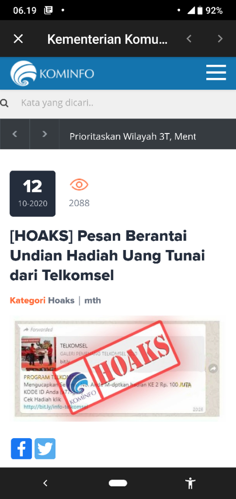 Geregetan Sama Hoax Undian Berhadiah Di Group Keluarga