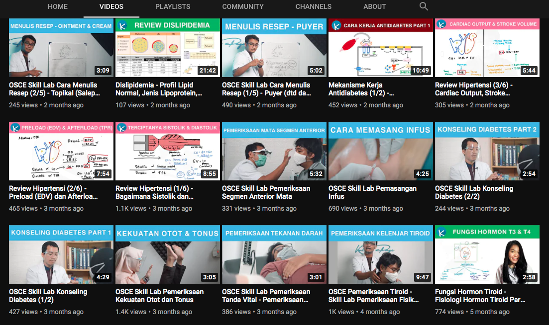 Channel Youtube Buat Mahasiwa Kedokteran Untuk Belajar OSCE (Skill Lab) 