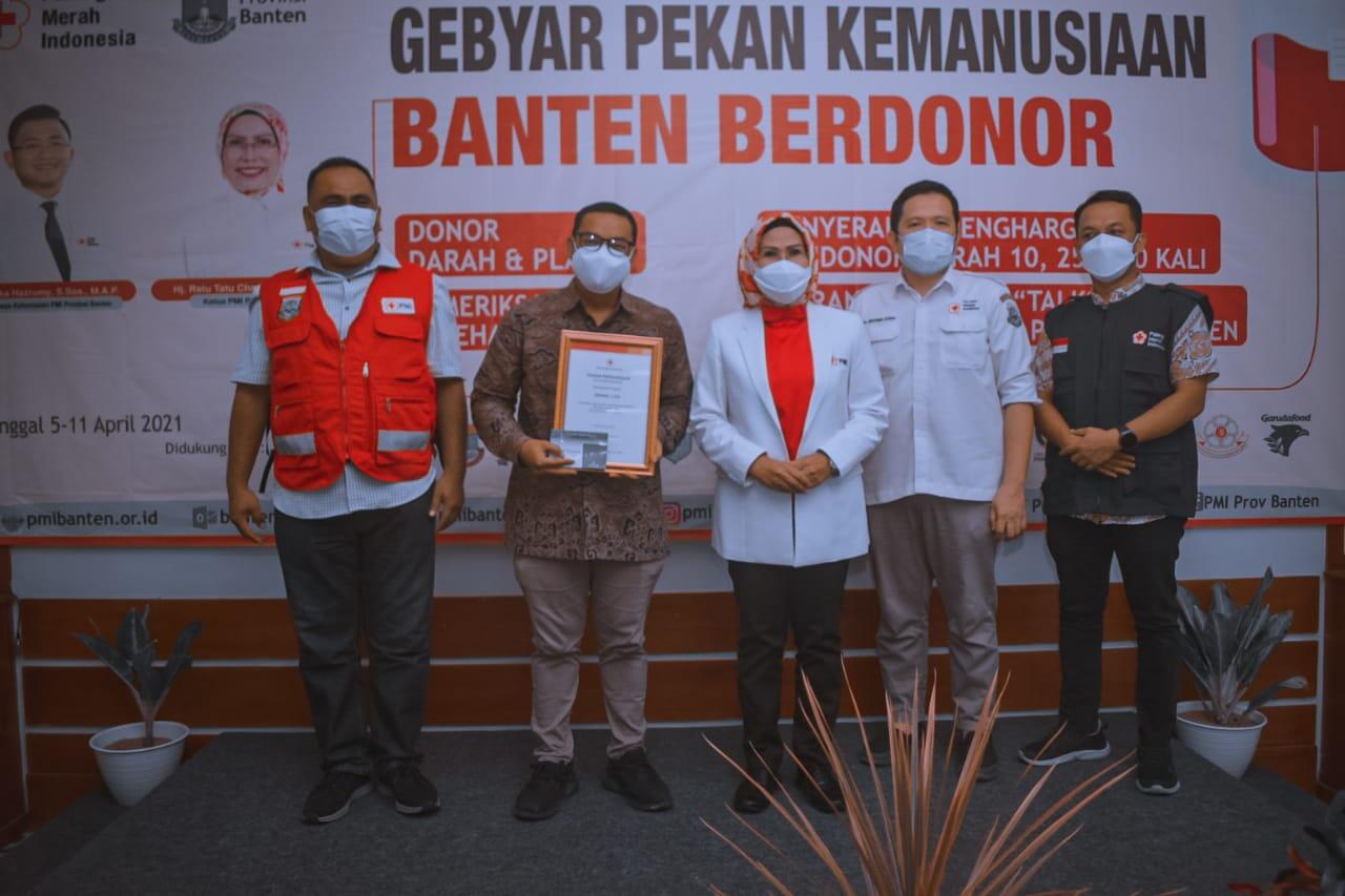 PMI Banten Berikan Penghargaan Kepada Pendonor