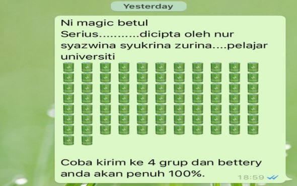 Hoax Konyol WhatsApp yang Bisa Bikin Baterai Ponsel Langsung Full