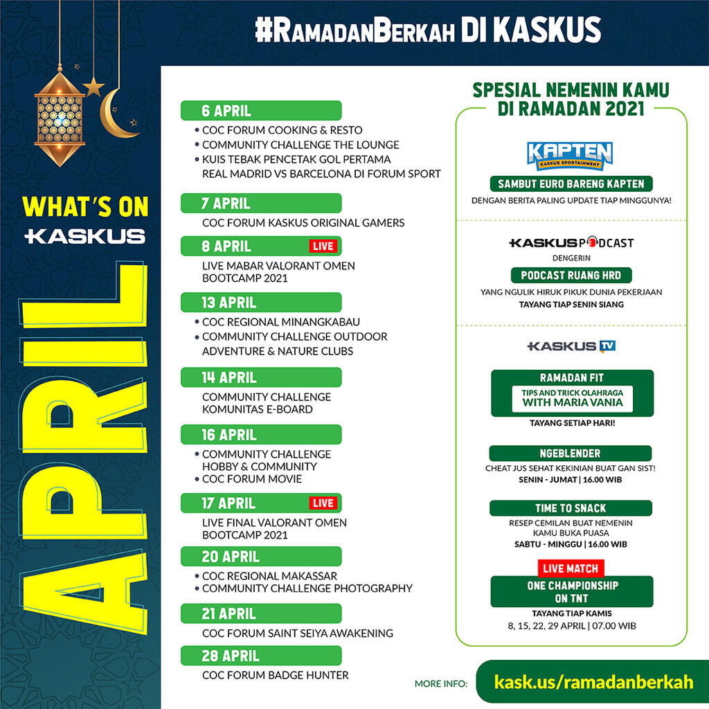 &#91;What's On KASKUS&#93; April 2021 : #RamadanBerkah di KASKUS !