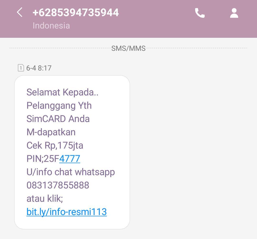 SMS Mendapatkan Hadiah Ratusan Juta Yang Bertebaran Adalah HOAX, Ini Pengalaman Ane