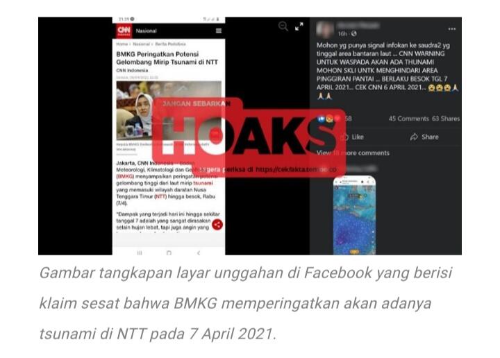 Hoax Tsunami Di NTT, Kabar Yang Meresahkan