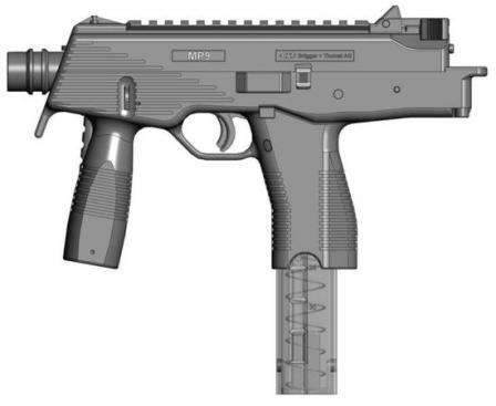 MP9 - Submachine Gun Berdesain Ringkas yang Dibuat Oleh Swiss