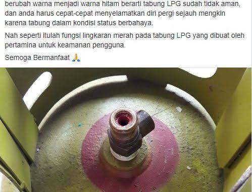 Cat Merah Pada Tabung 3kg Ini Tanda SNI, Bukan Tanda Ledakan Seperti Yang Diberitakan